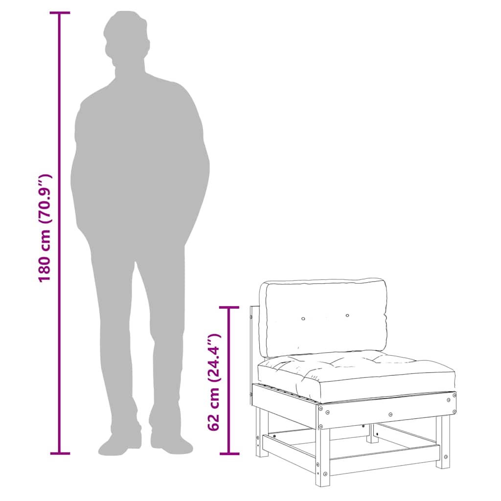 Middenbanken met kussens 2 st massief grenenhout grijs is nu te koop bij PeponiXL, paradijselijk wonen!