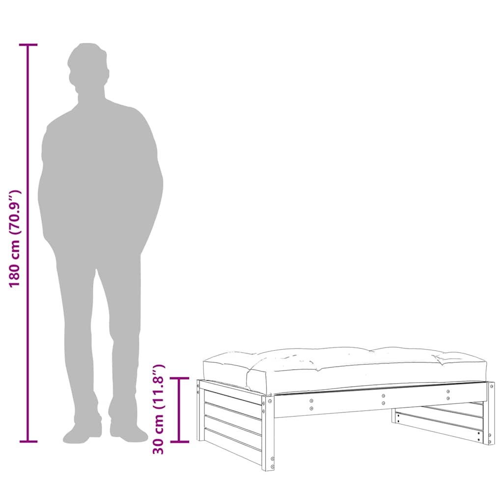 Tuinvoetenbank 120x80 cm massief grenenhout honingbruin is nu te koop bij PeponiXL, paradijselijk wonen!