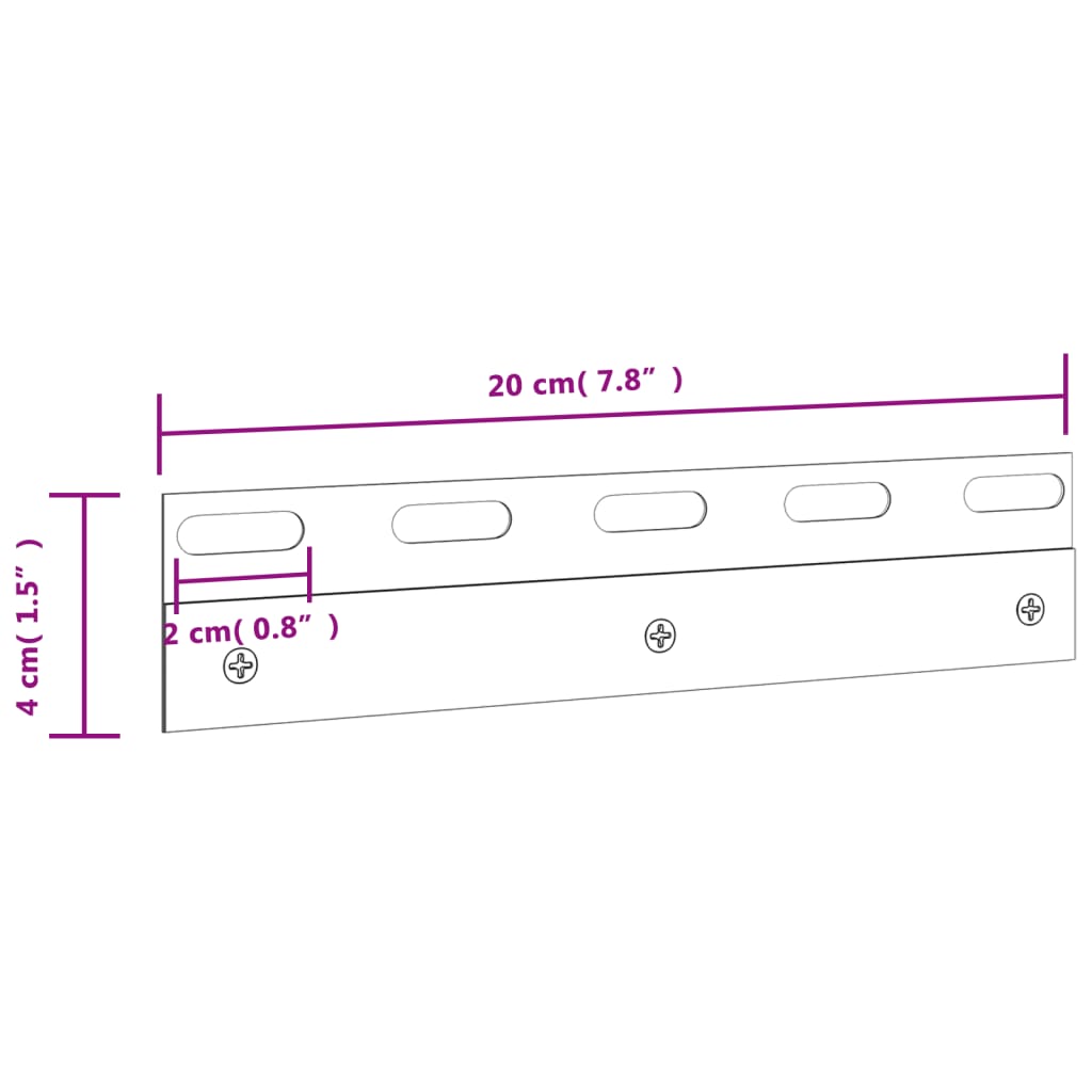 Verbindingsplaten 6 st 20 cm roestvrij staal zilverkleurig is nu te koop bij PeponiXL, paradijselijk wonen!