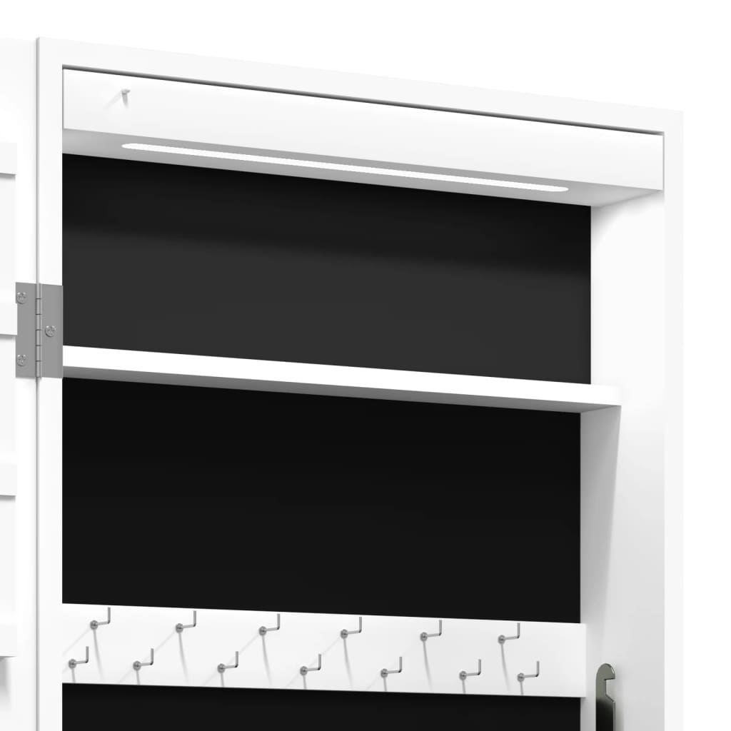 Sieradenkast met spiegel en LED wandgemonteerd wit is nu te koop bij PeponiXL, paradijselijk wonen!