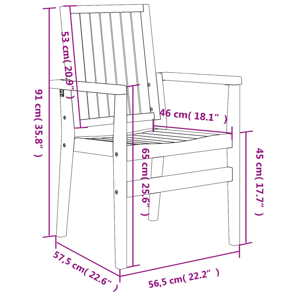 Tuinstoelen stapelbaar 2 st 56,5x57,5x91 cm massief teakhout is nu te koop bij PeponiXL, paradijselijk wonen!