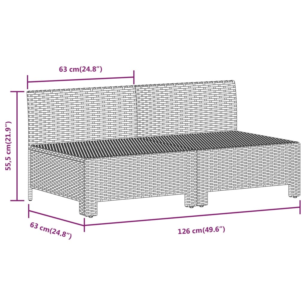 8-delige Loungeset met kussens poly rattan grijs is nu te koop bij PeponiXL, paradijselijk wonen!