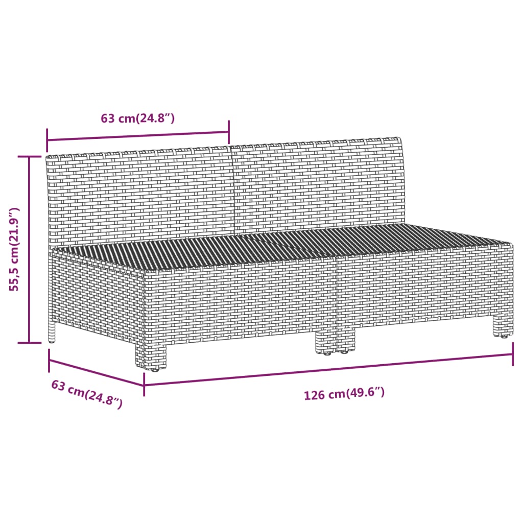 8-delige Loungeset met kussens poly rattan grijs is nu te koop bij PeponiXL, paradijselijk wonen!