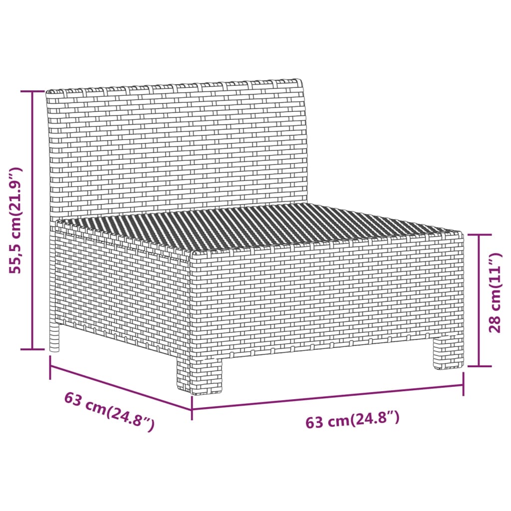 9-delige Loungeset met kussens poly rattan grijs is nu te koop bij PeponiXL, paradijselijk wonen!