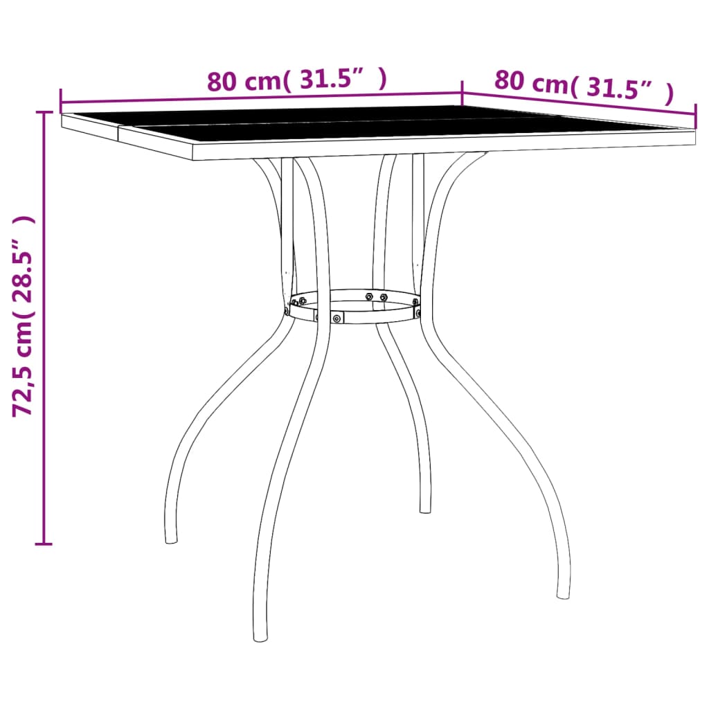 5-delige Tuinset staal antracietkleurig is nu te koop bij PeponiXL, paradijselijk wonen!