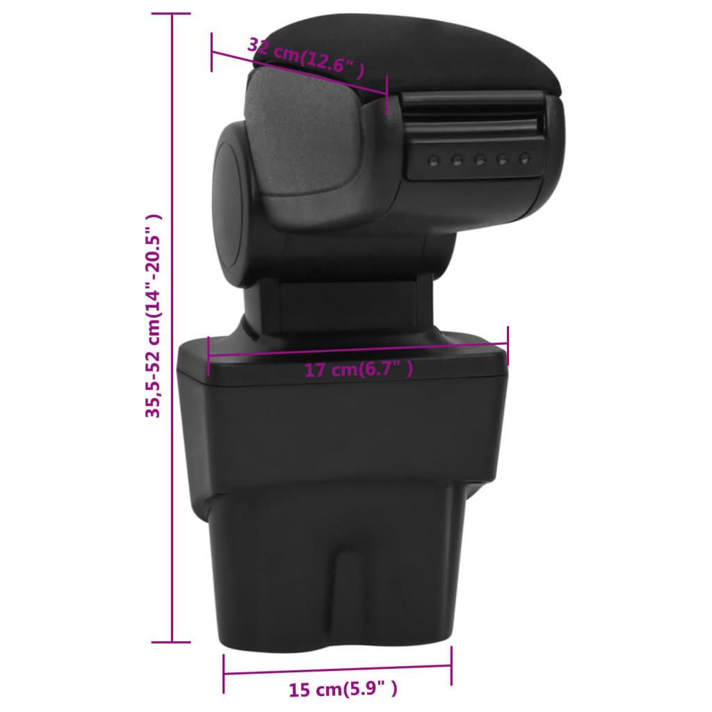 Armsteun 17x32x(35,5-52) cm ABS zwart is nu te koop bij PeponiXL, paradijselijk wonen!