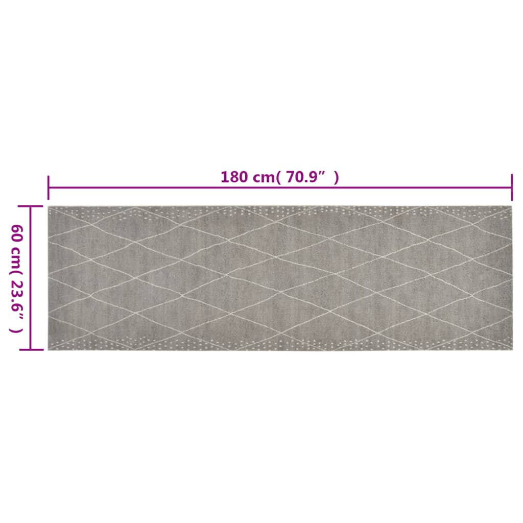 Keukenmat wasbaar geruit 60x180 cm fluweel is nu te koop bij PeponiXL, paradijselijk wonen!
