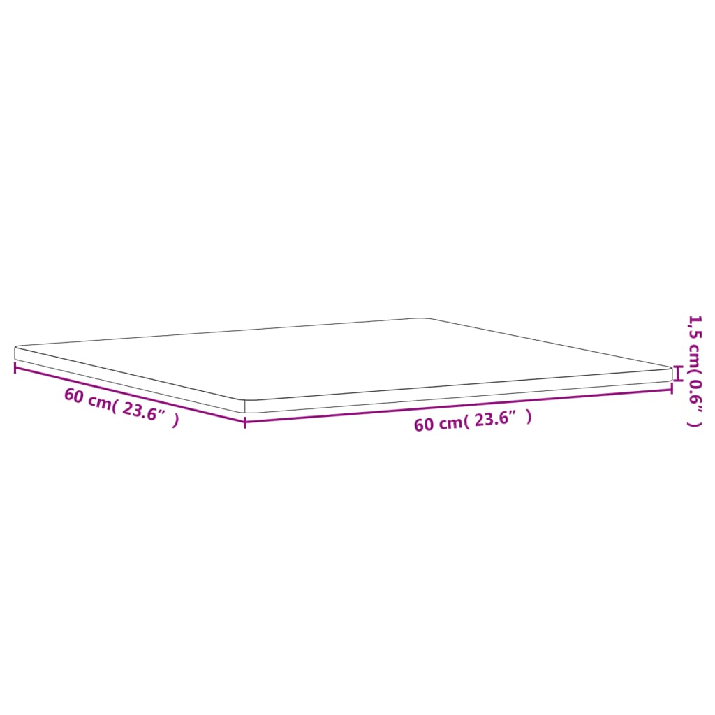 Tafelblad vierkant 60x60x1,5 cm massief beukenhout is nu te koop bij PeponiXL, paradijselijk wonen!