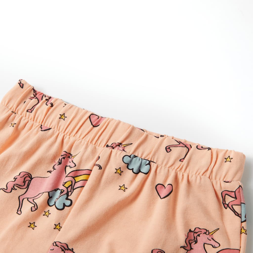 Kinderpyjama met korte mouwen 104 lichtoranje is nu te koop bij PeponiXL, paradijselijk wonen!