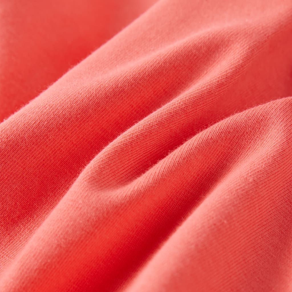 Kindershirt met kapmouwen 140 koraalkleurig is nu te koop bij PeponiXL, paradijselijk wonen!