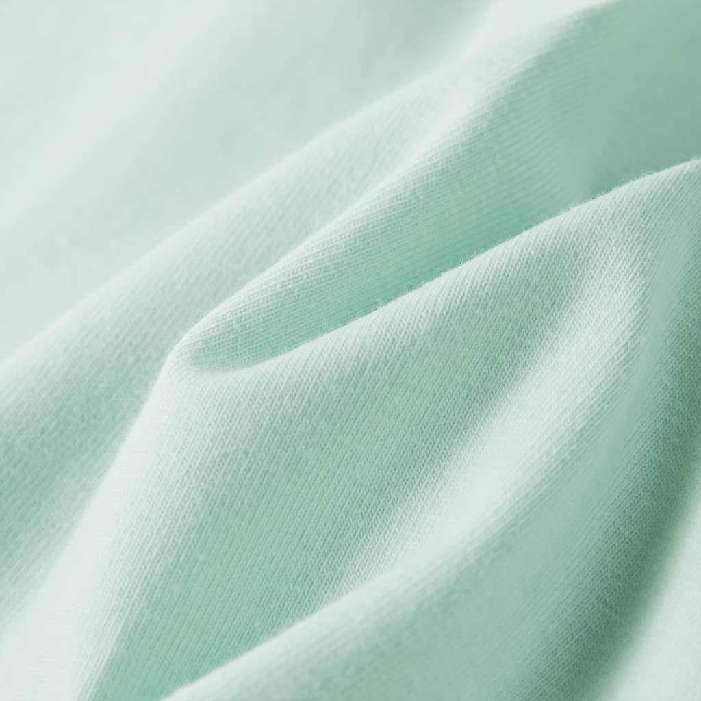 Kindershirt met kapmouwen 140 lichtmintkleur is nu te koop bij PeponiXL, paradijselijk wonen!