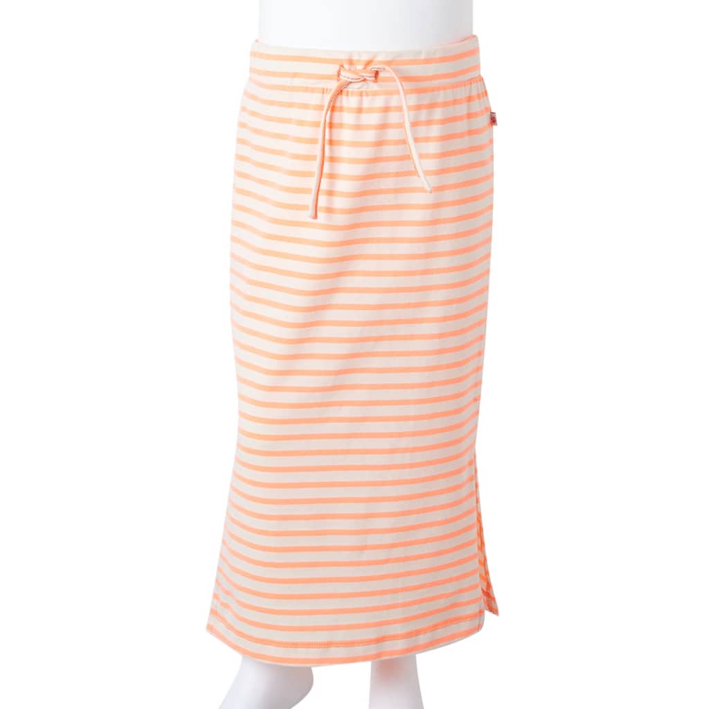 Kinderrokje recht met strepen 140 fluorescerend oranje is nu te koop bij PeponiXL, paradijselijk wonen!