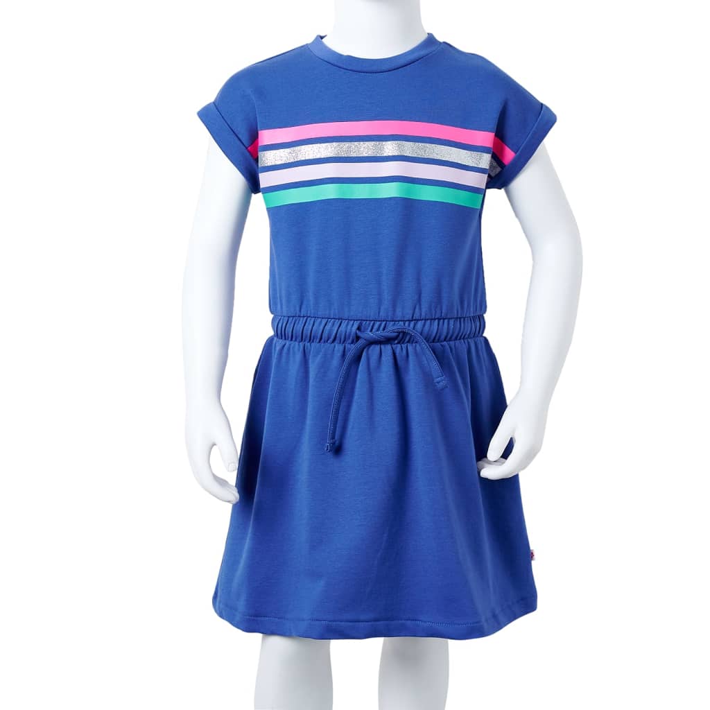 Kinderjurk met trekkoord 104 kobaltblauw is nu te koop bij PeponiXL, paradijselijk wonen!