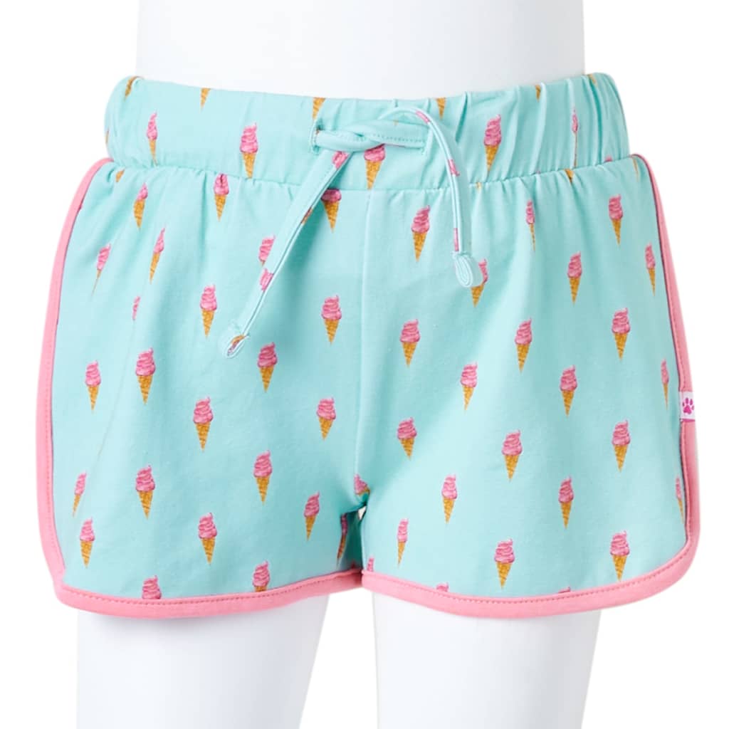 Kindershorts met trekkoord 128 lichtmintkleurig is nu te koop bij PeponiXL, paradijselijk wonen!