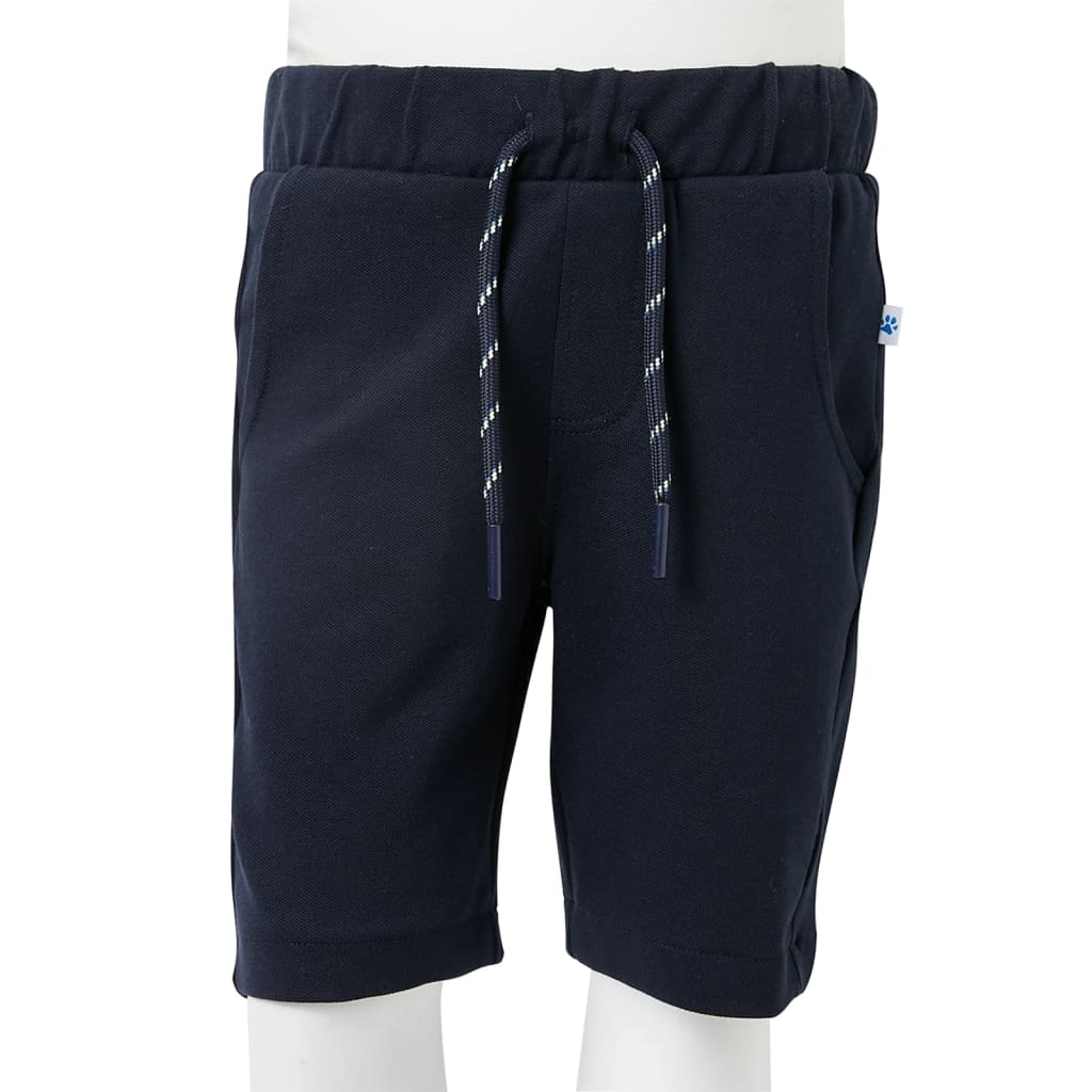 Kindershorts met trekkoord 128 marineblauw is nu te koop bij PeponiXL, paradijselijk wonen!