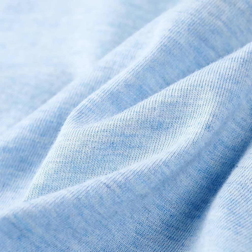 Kindershirt 128 gemêleerd zachtblauw is nu te koop bij PeponiXL, paradijselijk wonen!