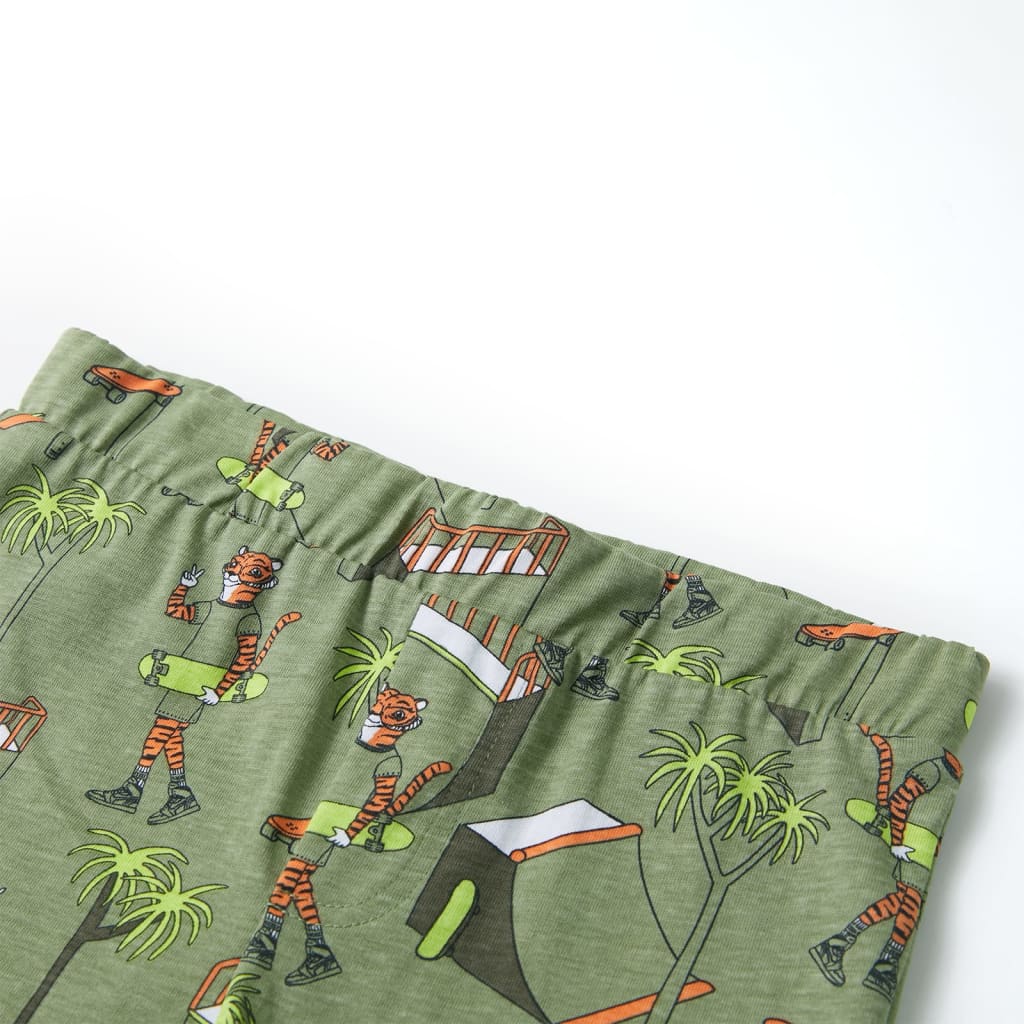 Kinderpyjama met korte mouwen 92 lichtkakikleurig is nu te koop bij PeponiXL, paradijselijk wonen!