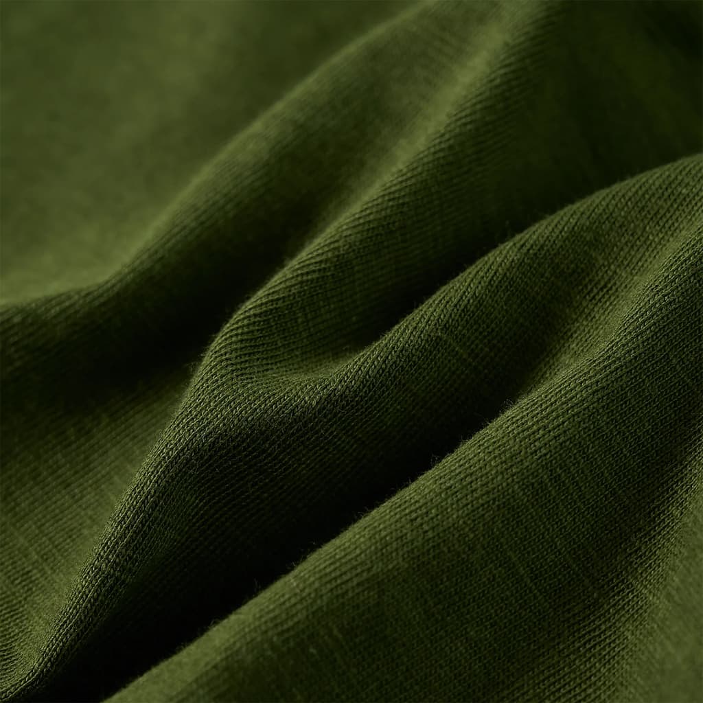 Kindershirt met lange mouwen 104 donkerkakikleurig is nu te koop bij PeponiXL, paradijselijk wonen!