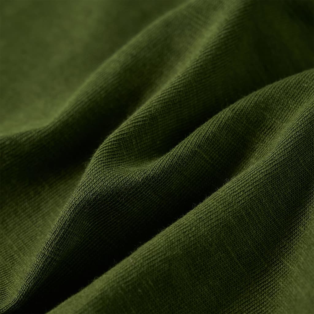 Kindershirt met lange mouwen 128 donkerkakikleurig is nu te koop bij PeponiXL, paradijselijk wonen!