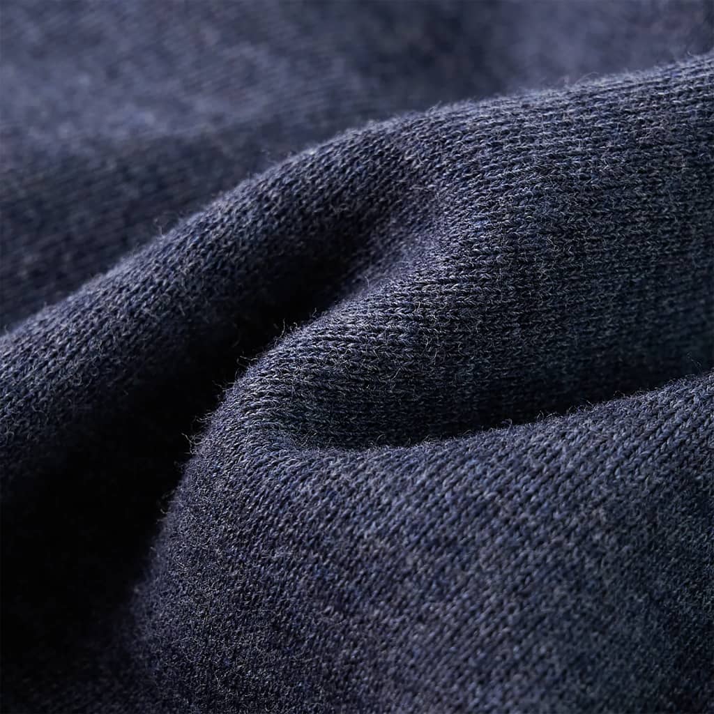 Kindervest met capuchon en rits 116 gemêleerd donkerblauw is nu te koop bij PeponiXL, paradijselijk wonen!