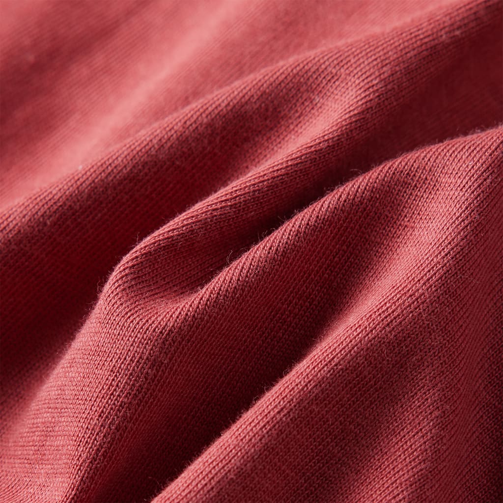 Kindershirt met lange mouwen 116 roodbruin is nu te koop bij PeponiXL, paradijselijk wonen!