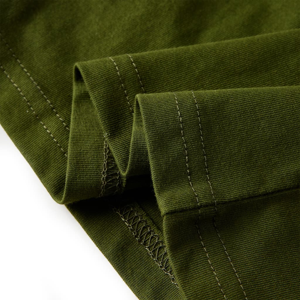 Kindershirt met lange mouwen 104 donkerkakikleurig is nu te koop bij PeponiXL, paradijselijk wonen!