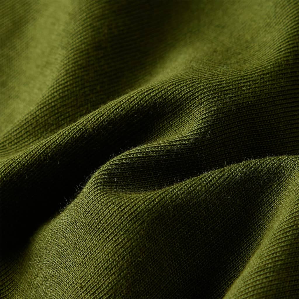 Kindershirt met lange mouwen 128 donkerkakikleurig is nu te koop bij PeponiXL, paradijselijk wonen!