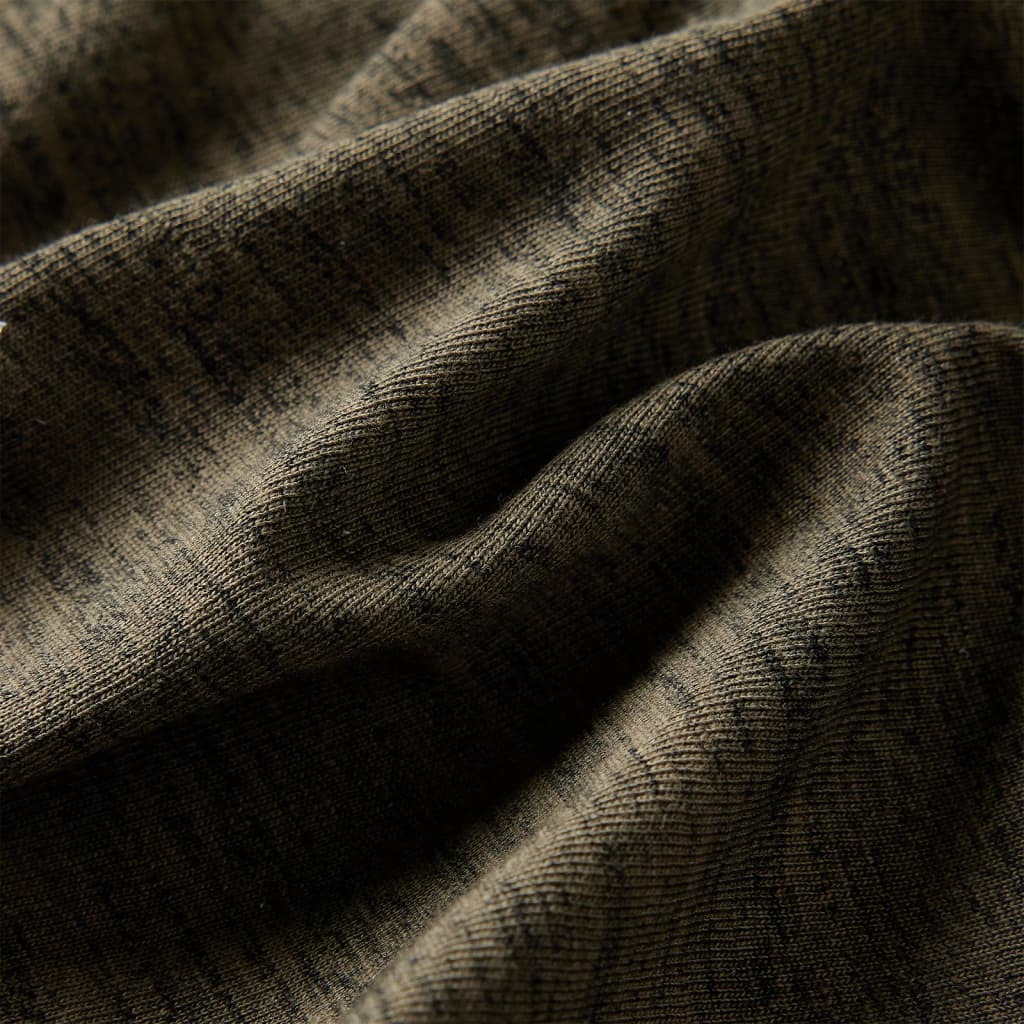 Kindershirt met lange mouwen 104 gemêleerd kakikleurig is nu te koop bij PeponiXL, paradijselijk wonen!