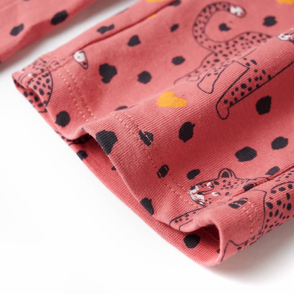 Kinderpyjama met lange mouwen 92 oudroze is nu te koop bij PeponiXL, paradijselijk wonen!