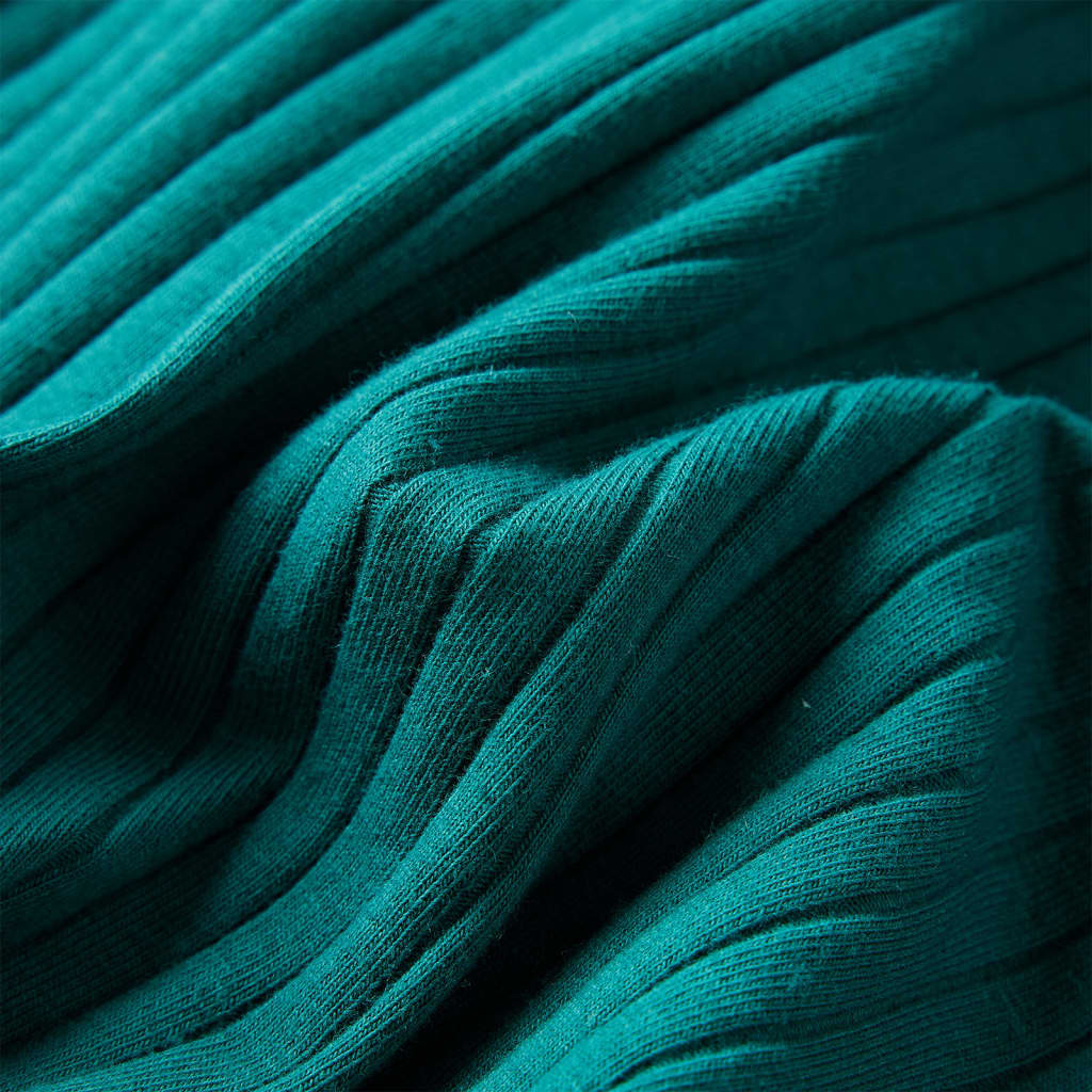 Kindershirt met lange mouwen geribd 128 donkergroen is nu te koop bij PeponiXL, paradijselijk wonen!