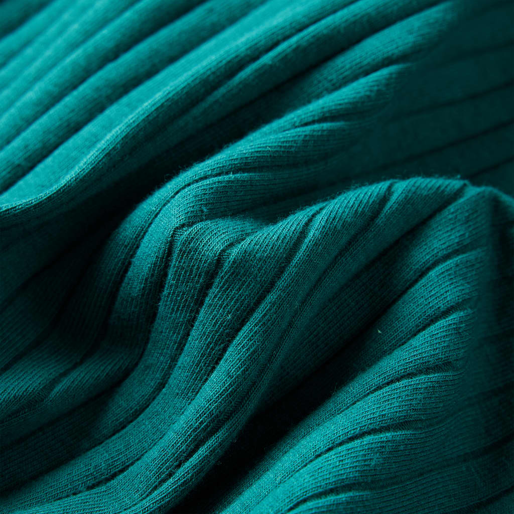 Kindershirt met lange mouwen geribd 140 donkergroen is nu te koop bij PeponiXL, paradijselijk wonen!