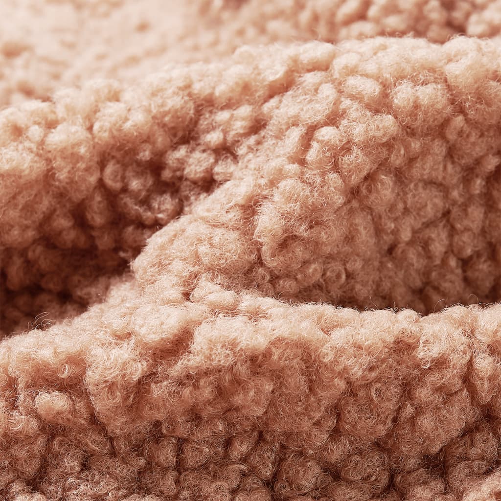 Kinderjas met capuchon 104 Teddy kunstvacht lichtcognackleurig is nu te koop bij PeponiXL, paradijselijk wonen!