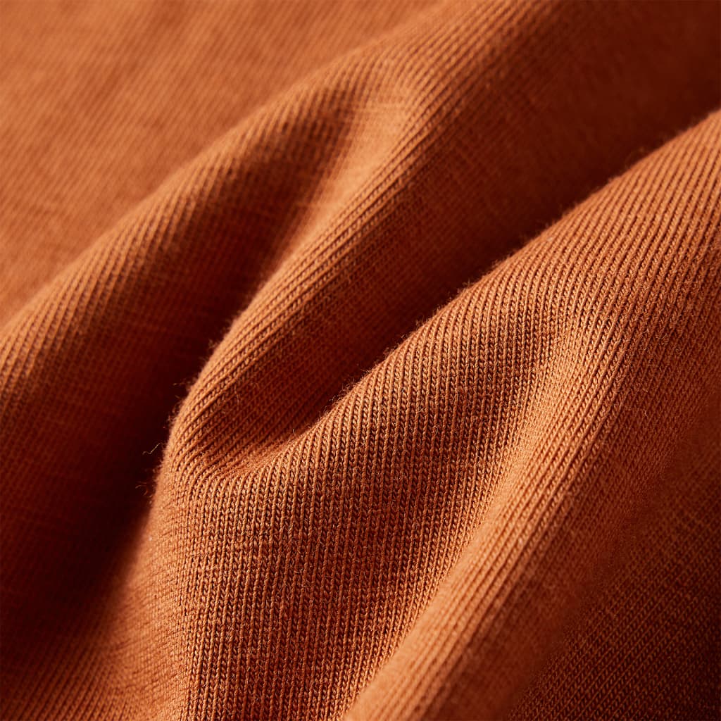 Kindershirt met lange mouwen 116 cognackleurig is nu te koop bij PeponiXL, paradijselijk wonen!