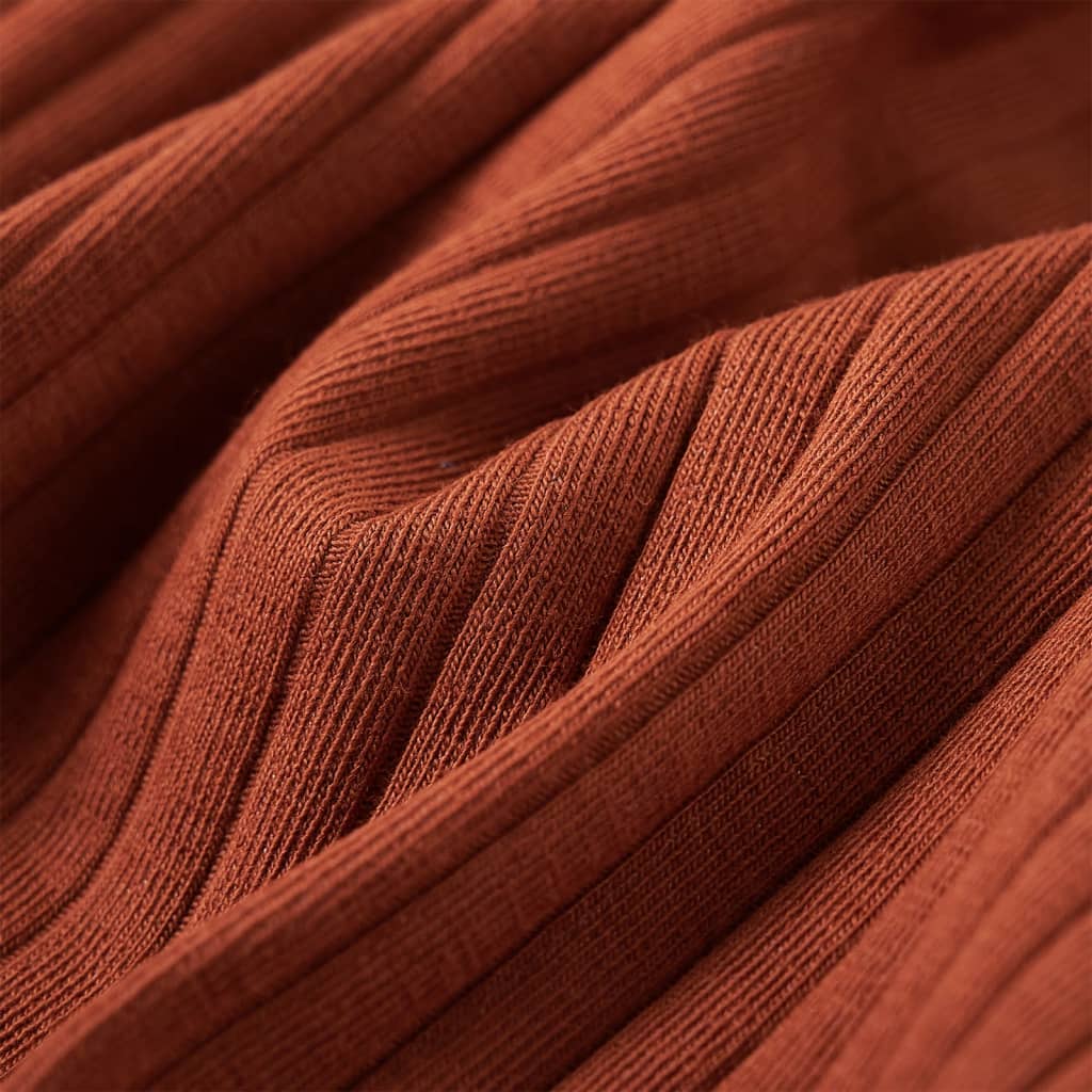 Kindershirt met lange mouwen 104 cognackleurig is nu te koop bij PeponiXL, paradijselijk wonen!