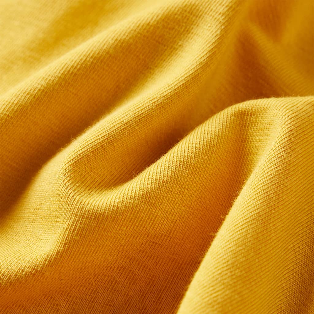 Kindershirt met lange mouwen 116 okerkleurig is nu te koop bij PeponiXL, paradijselijk wonen!