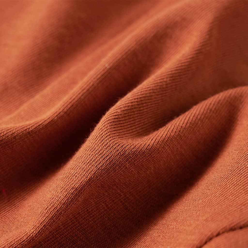 Kindershirt met lange mouwen 140 cognackleurig is nu te koop bij PeponiXL, paradijselijk wonen!