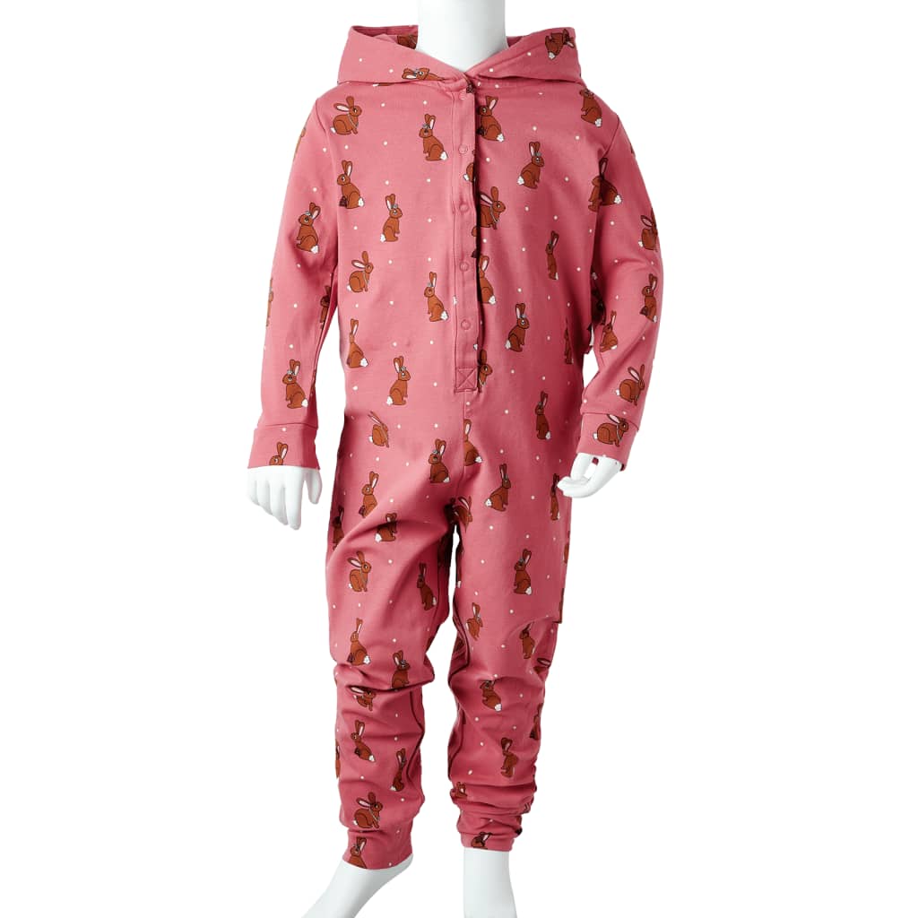 Kinderonesie met capuchon 116 oudroze is nu te koop bij PeponiXL, paradijselijk wonen!