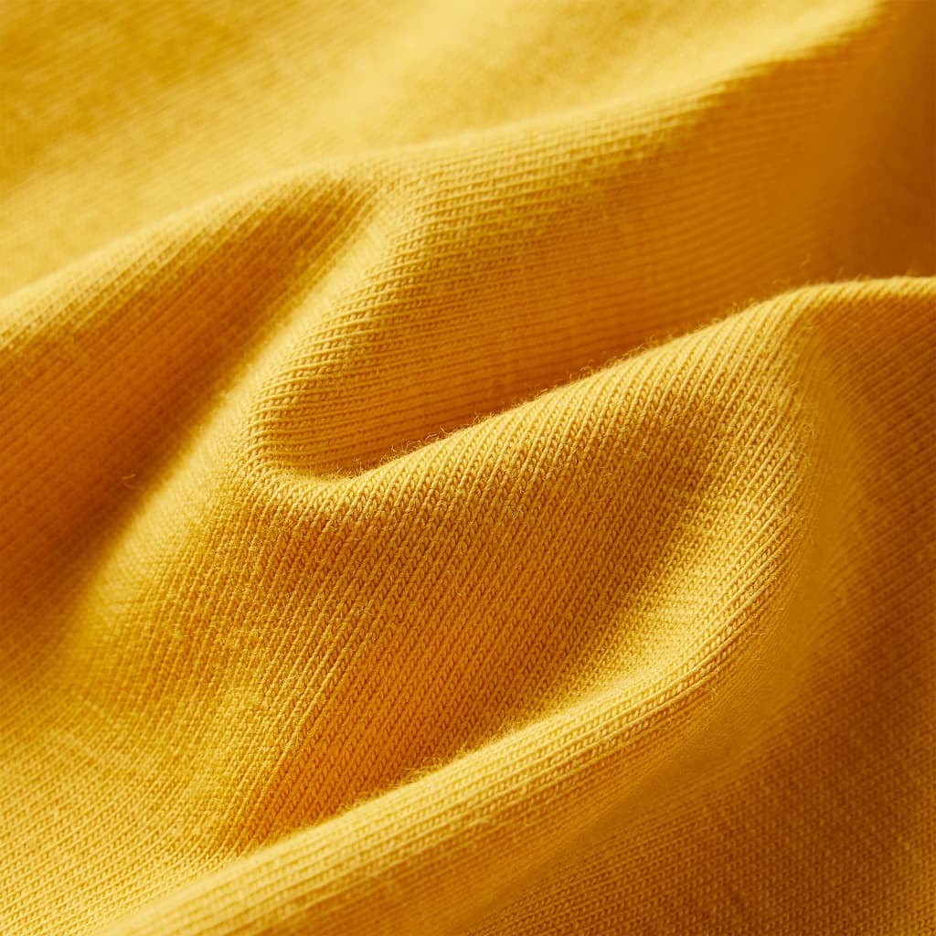 Kindershirt met lange mouwen 116 okerkleurig is nu te koop bij PeponiXL, paradijselijk wonen!