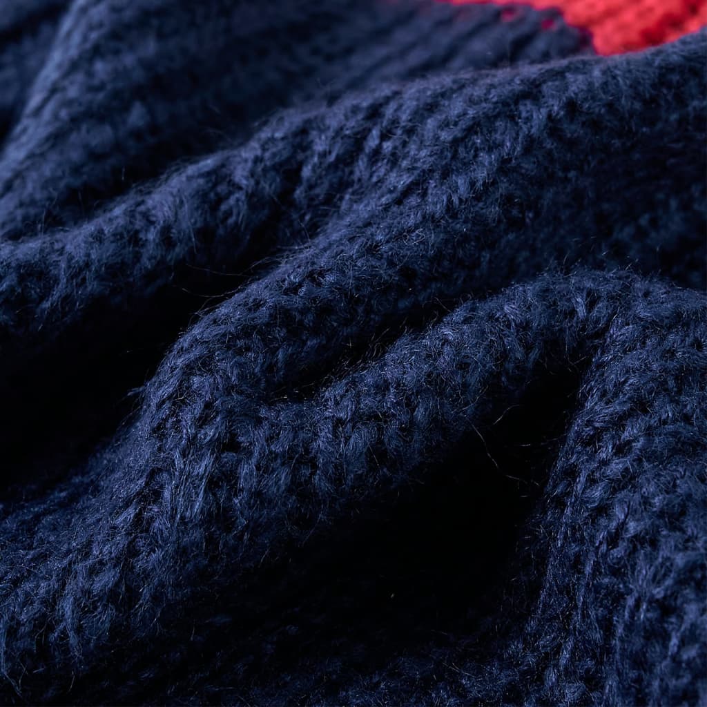 Kindertrui gebreid 128 marineblauw is nu te koop bij PeponiXL, paradijselijk wonen!
