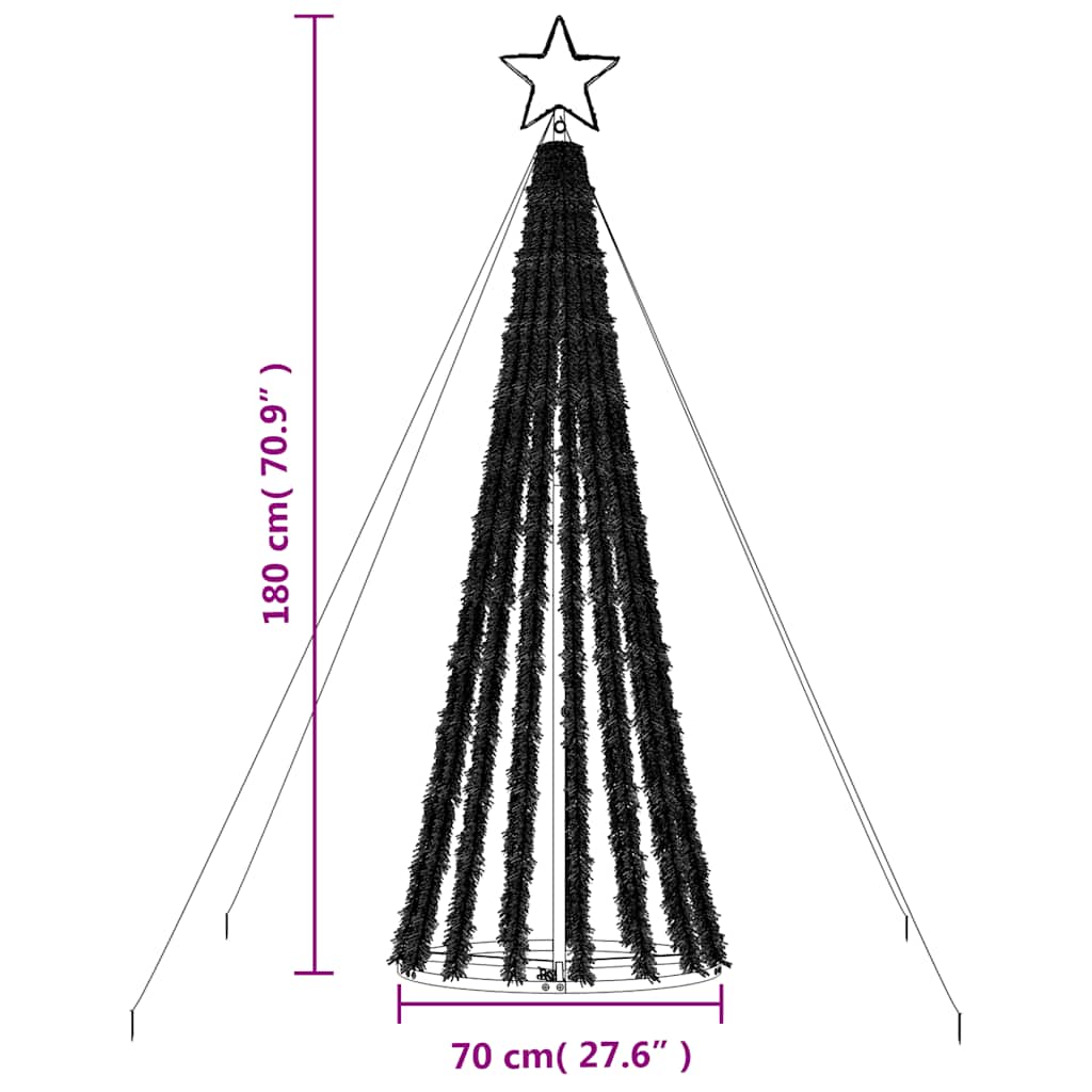 LED-kerstboom 275 LEDs kleurrijk 180 cm is nu te koop bij PeponiXL, paradijselijk wonen!