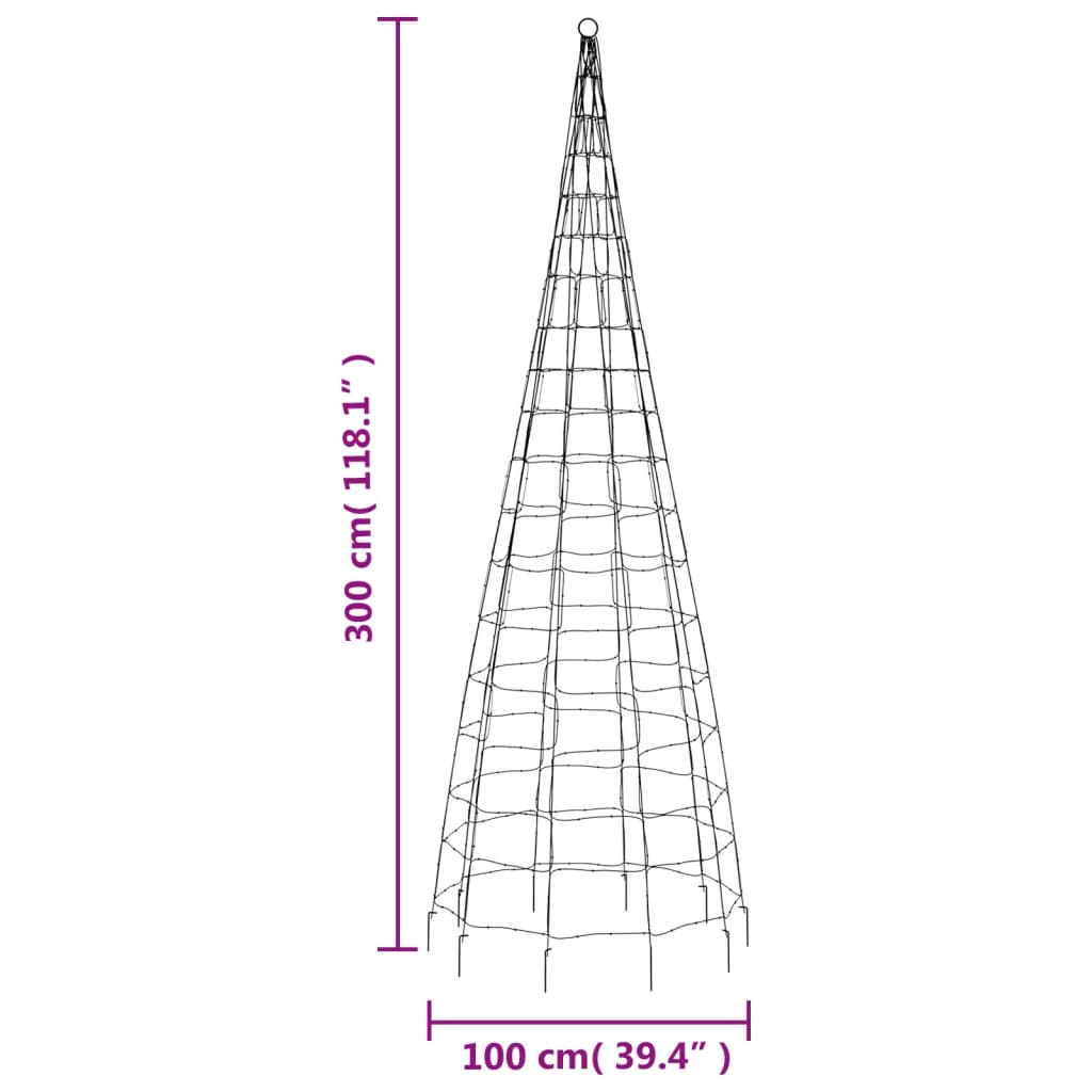 LED-kerstboom 550 LEDs kleurrijk 300 cm is nu te koop bij PeponiXL, paradijselijk wonen!