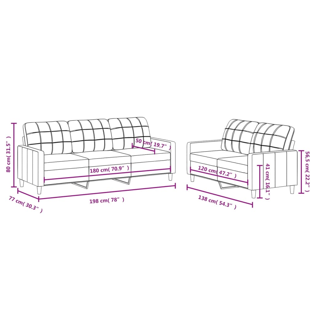 2-delige Loungeset met kussens stof taupe is nu te koop bij PeponiXL, paradijselijk wonen!