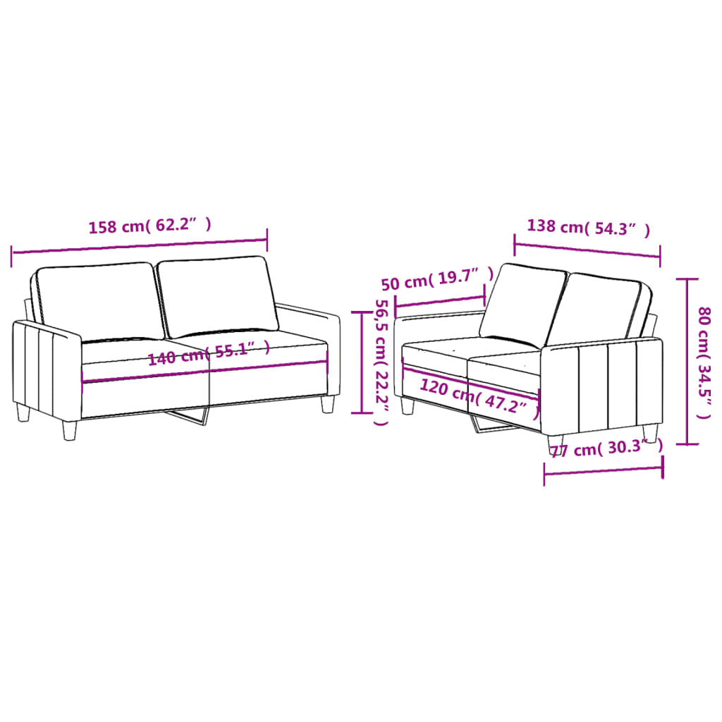 2-delige Loungeset met kussens stof donkergrijs is nu te koop bij PeponiXL, paradijselijk wonen!