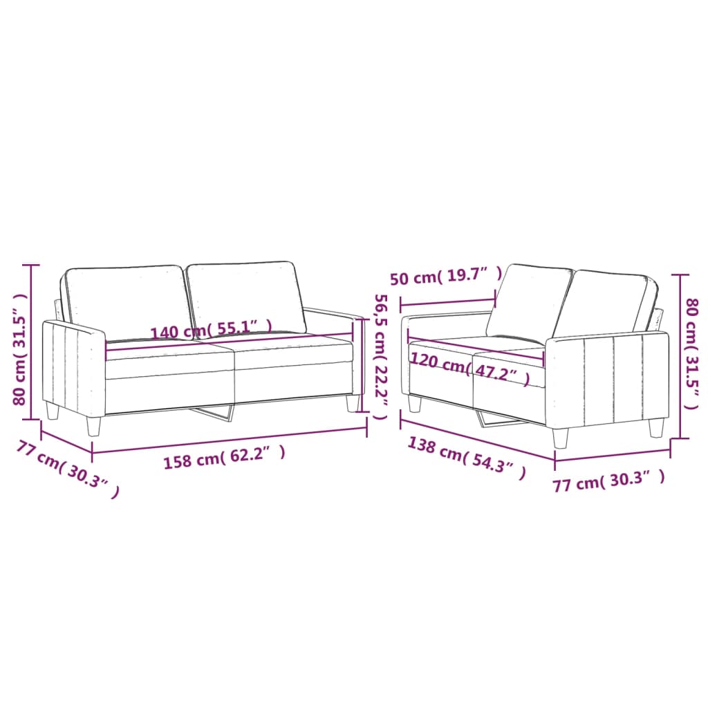 2-delige Loungeset met kussens fluweel zwart is nu te koop bij PeponiXL, paradijselijk wonen!