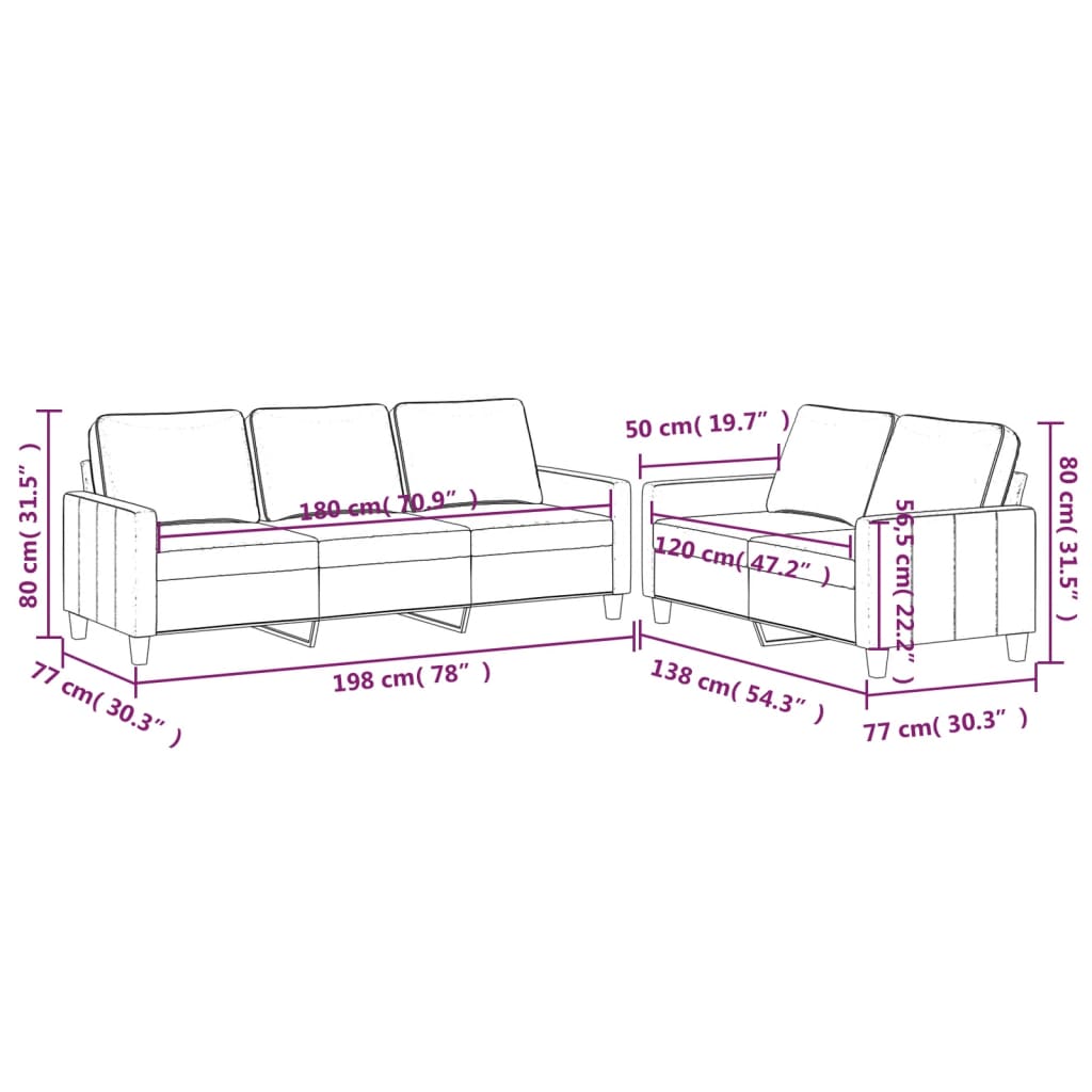 2-delige Loungeset met kussens fluweel roze is nu te koop bij PeponiXL, paradijselijk wonen!