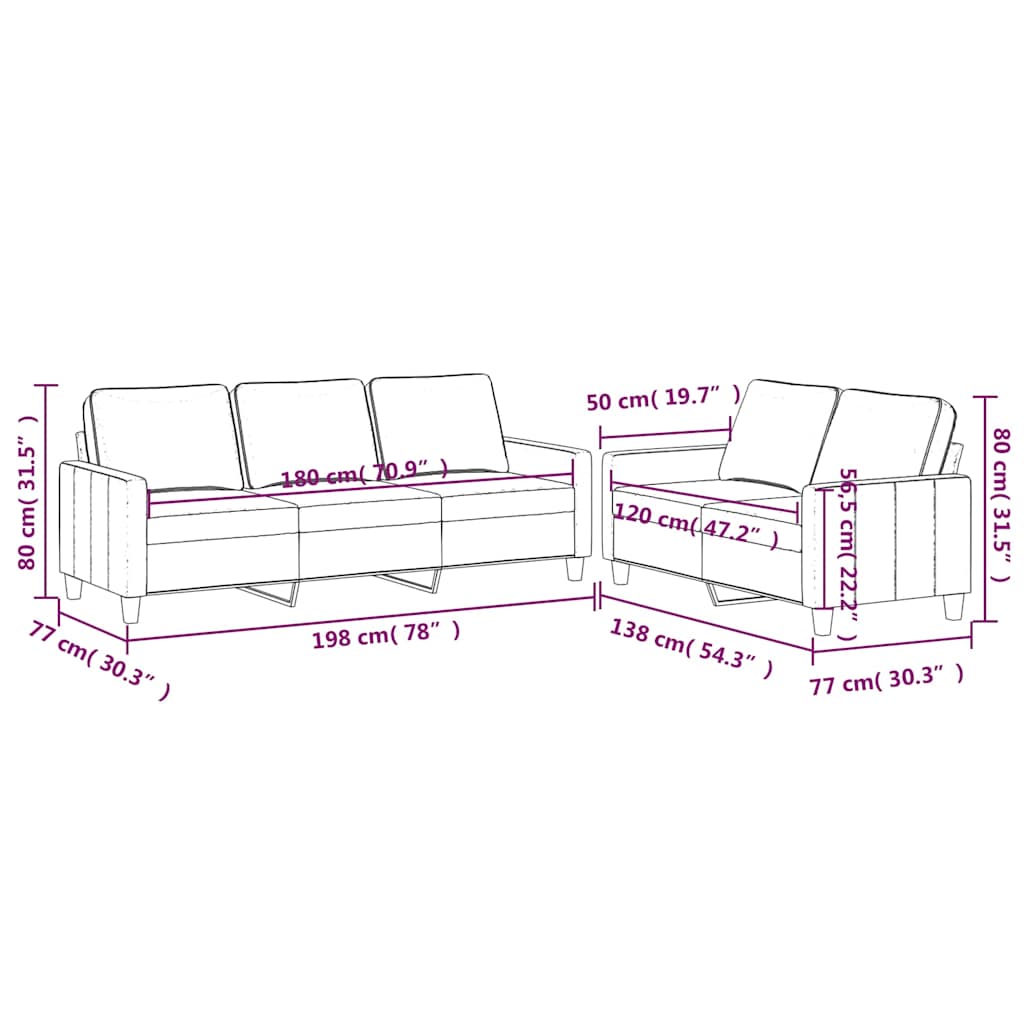 2-delige Loungeset met kussens fluweel blauw is nu te koop bij PeponiXL, paradijselijk wonen!
