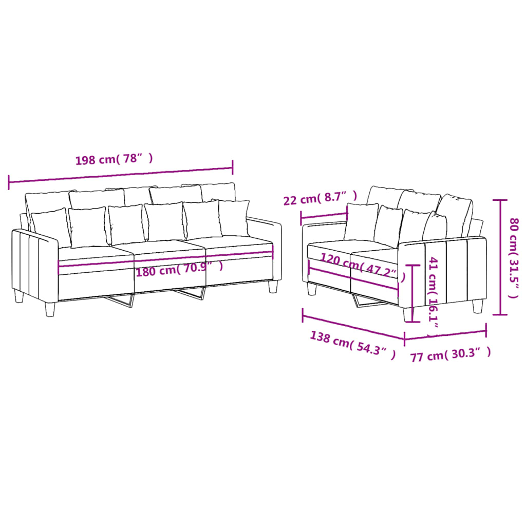 2-delige Loungeset met kussens stof lichtgeel is nu te koop bij PeponiXL, paradijselijk wonen!