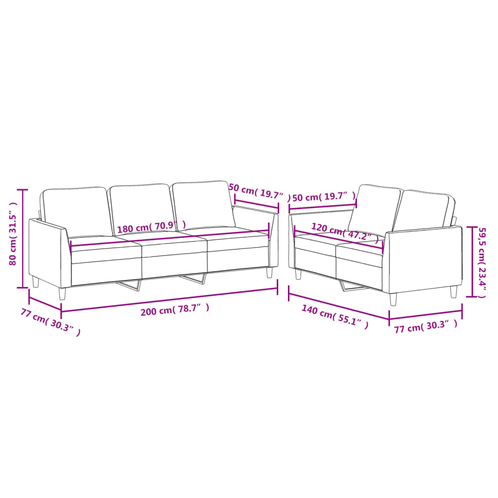 2-delige Loungeset met kussens kunstleer grijs is nu te koop bij PeponiXL, paradijselijk wonen!