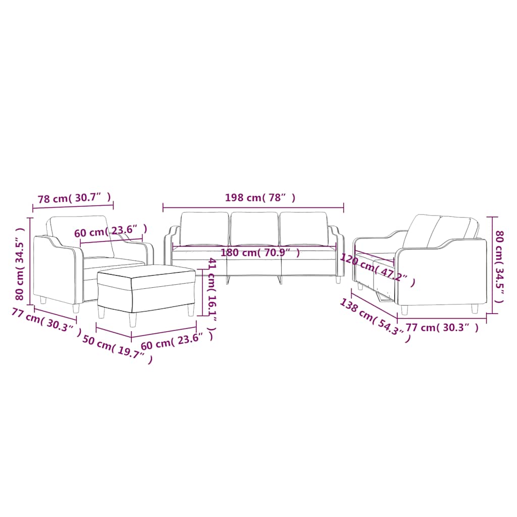4-delige loungeset met kussens stof zwart is nu te koop bij PeponiXL, paradijselijk wonen!