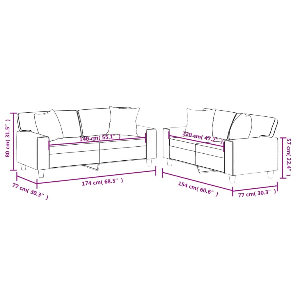 2-delige Loungeset met kussens kunstleer grijs is nu te koop bij PeponiXL, paradijselijk wonen!